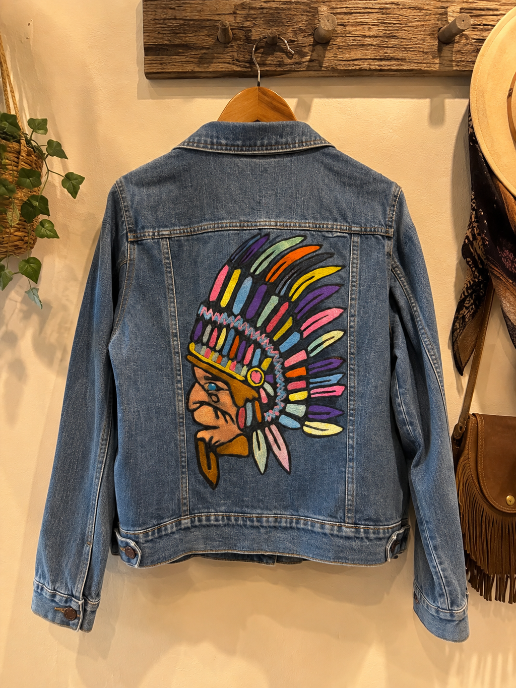 Loola Hand-Painted Denim Jacket