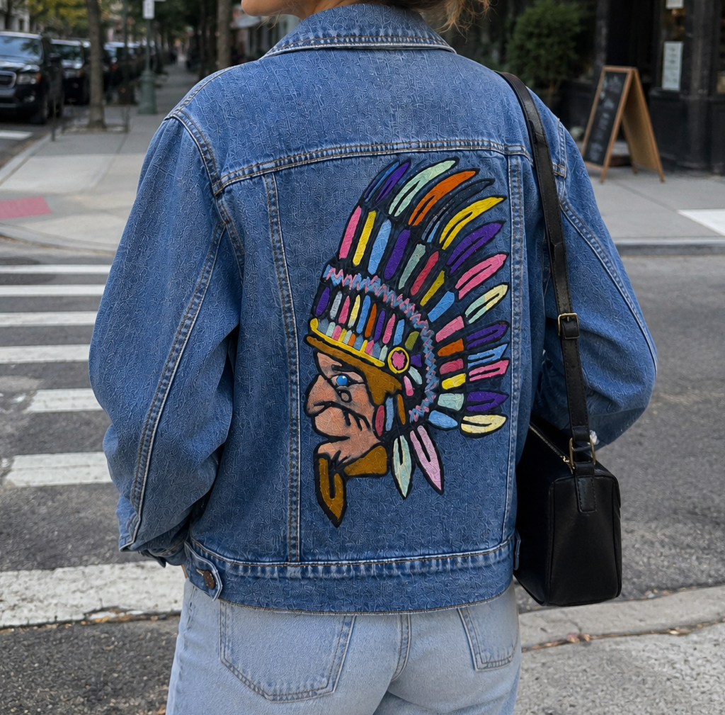 Loola Hand-Painted Denim Jacket
