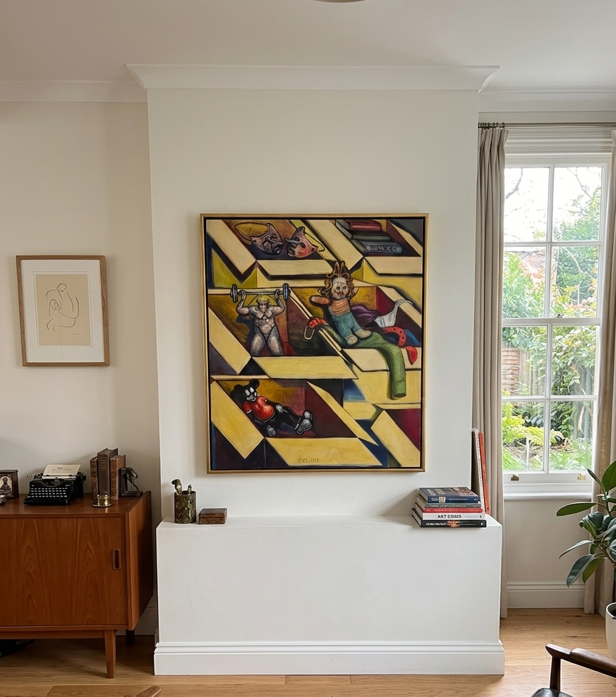 Mickey Collection Boxes - Adrian Collins Original Oil Painting