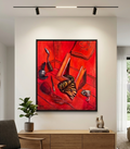 RED - Adrian Collins Oil Painting Original
