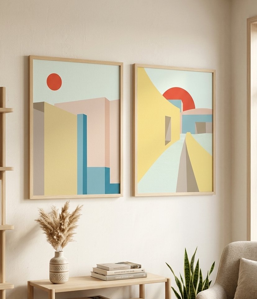 Pair Abstract Prints