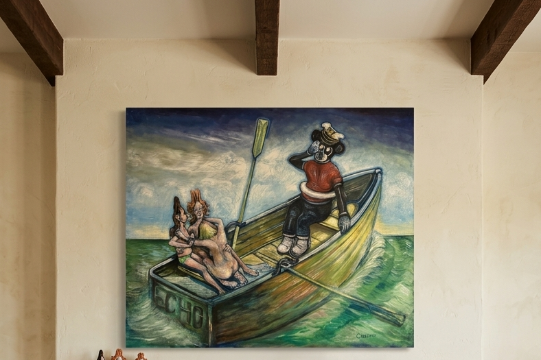 Everyone Knows This Boat Is Sinking - Adrian Collins Original