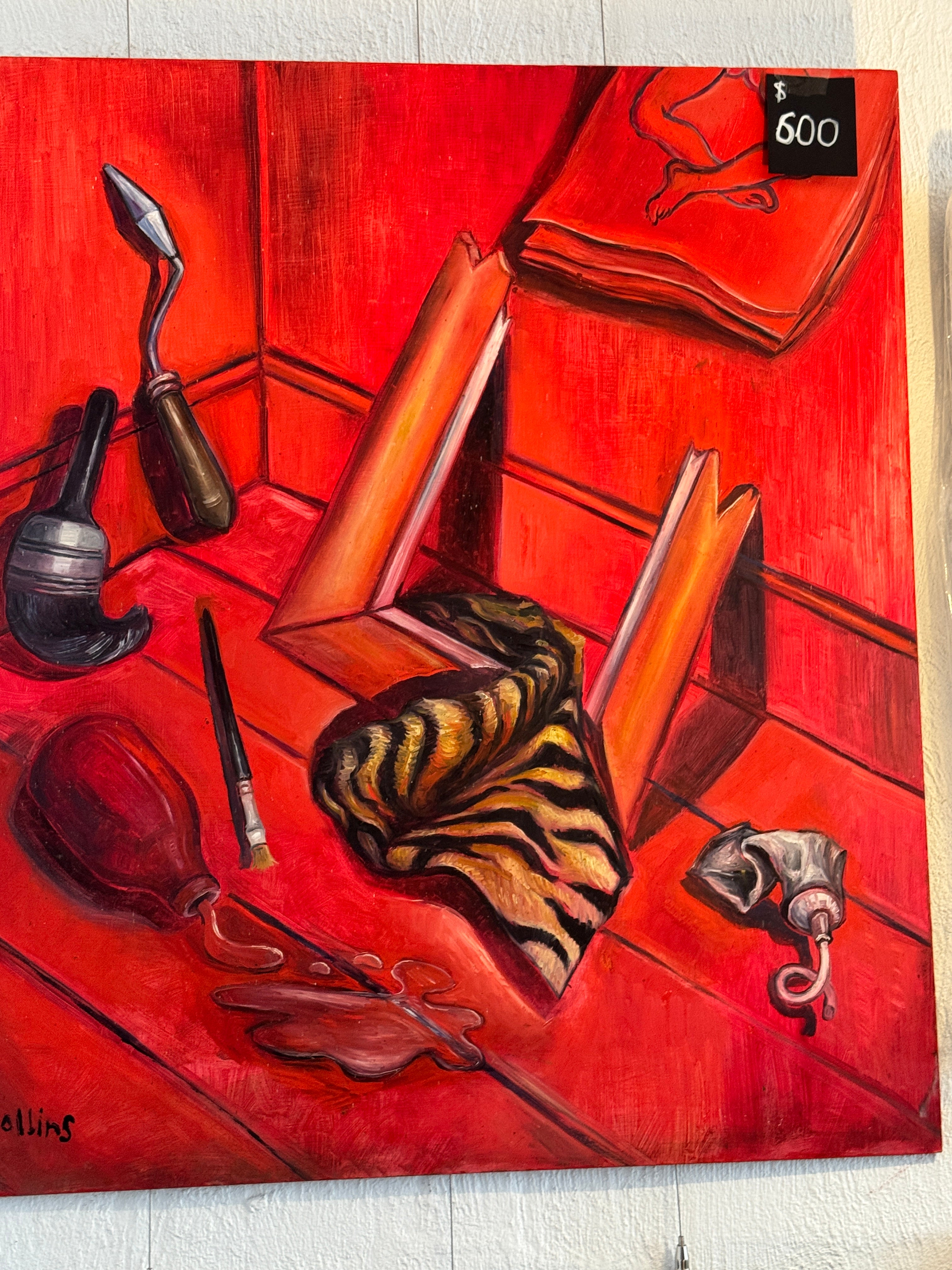 RED - Adrian Collins Oil Painting Original