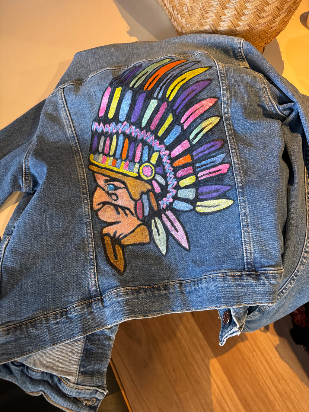 Loola Hand-Painted Denim Jacket