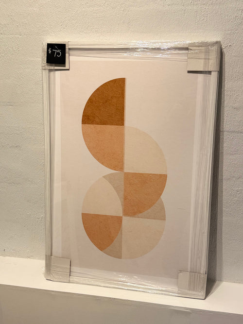 Arches in Sand 60 x 90 Glass and White Oak Frame